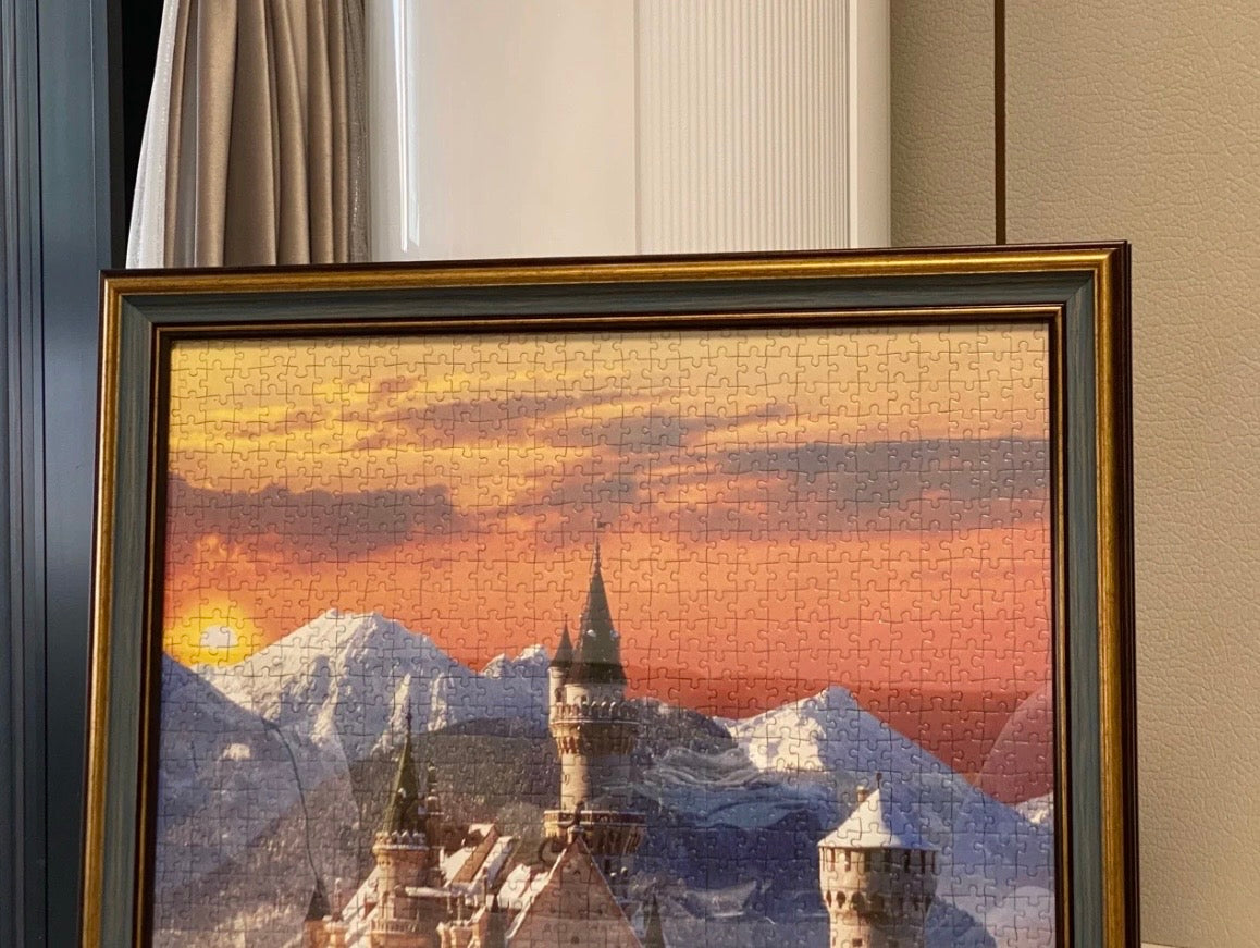 Winter Sunset Swan Castle 1500 piece puzzle
