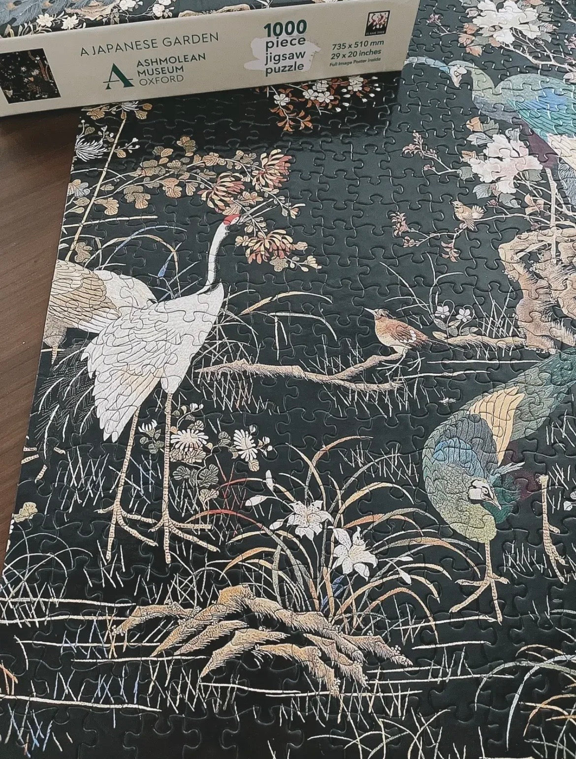 Peacock Embroidery 1000 piece puzzle